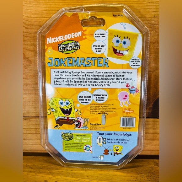 Excalibur Nickelodeon Spongebob Squarepants Jokemaster Sealed Packet NIP - Picture 5 of 8